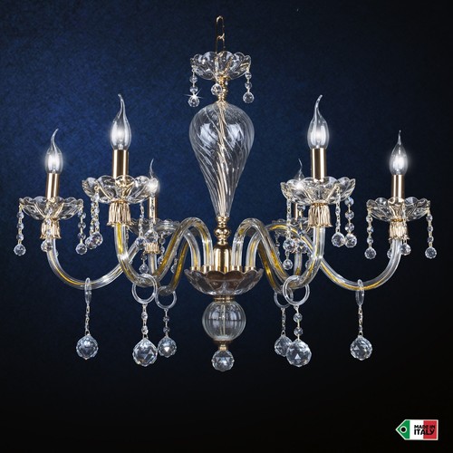 Lampadario cristallo oro - in,