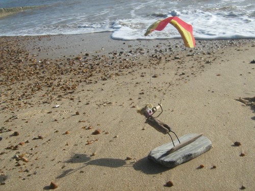 Scultura kitesurfer driftwood - scultura,