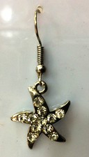 ORECCHINO CON GANCETTO CIONDOLO STELLA MARINA EARRING CHARM SEAFISH WHITE