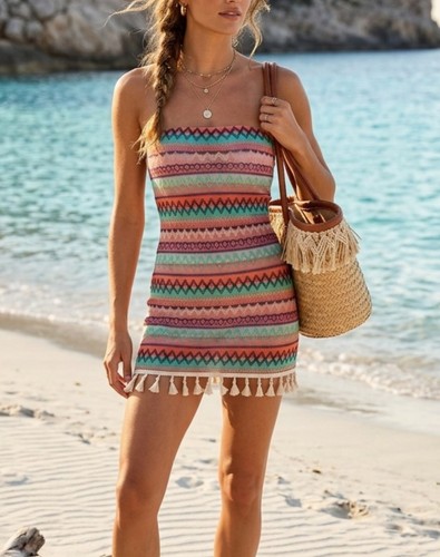 Vestito spiaggia maglia - vestito, in