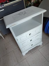 cassettiera in legno shabby con 3 cassetti