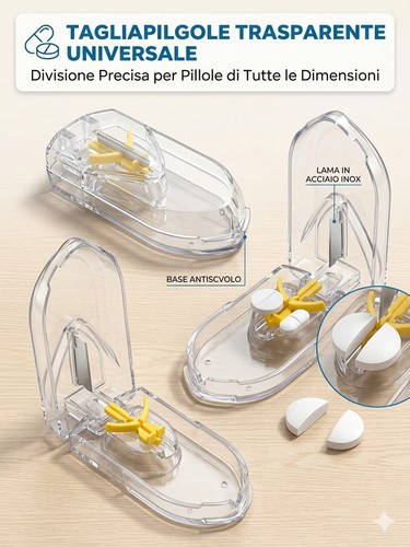 Tagliapillole trasparente - tagliapillole,