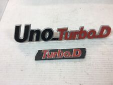 FIAT UNO TURBO DIESEL sigle targhette anteriore griglia e posteriore portellone