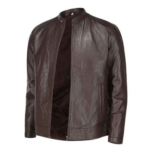 Giacca moto uomo - giacca, marrone