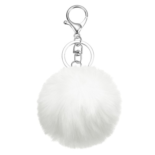 Pompon portachiavi faux - pompon, portachiavi,