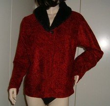GIACCA CARDIGAN CINIGLIA BORDEAUX COLLO PELO SINTETICO M LEGGI LE MISURE