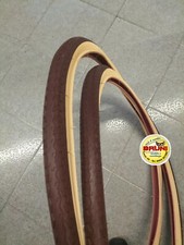 2 COPERTONI 700X35 O 28X15/8X13/8 MARRONE CREMA PER BICI VINTAGE