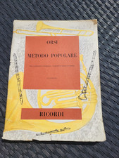 ORSI, METODO POPOLARE PER CLARINETTO CONTRALTO e CLARINO BASSO (clarone),RICORDI