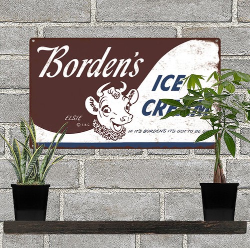 Insegna metallo bordens gelato - insegna,