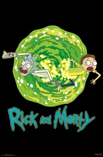 Rick morty portal poster - e,
