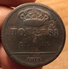 5 Tornesi 1819, Regno Due