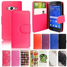 Custodia flip in pelle per Samsung Galaxy S4 S5 Mini Core Prime Ace E5 On5 cover