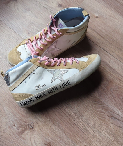 Golden goose mid star brogue - golden,