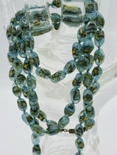 Collana Murano Vintage Originale Ottime Condizioni 120 Cm Blu Con Incluse