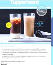 TUPPERWARE SET 2 BICCHIERI LINEA ESSENZIALE DA 400ML 