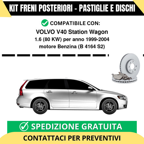 Kit freni posteriori volvo v40 - kit,