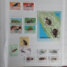 STAMPSALEX  INSETTI FRANCOBOLLI a Tema ANIMALI INSECTS Insectes Mini Sheet
