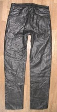 Fine Jeans IN Pelle/Pantaloni IN Pelle IN Cuoio Liscio IN Nero Circa W27-28/L31