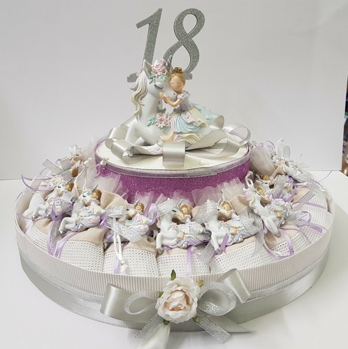 Bomboniera unicorno con fatine - con,