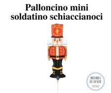 1 palloncino mini soldatino schiaccianoci rosso, palloncino schiaccianoci decor