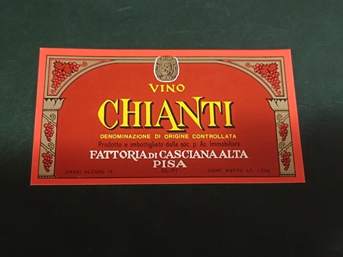 Etichetta vino chianti - etichetta,
