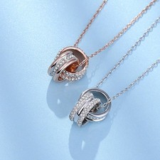 Collana donna doppio anello