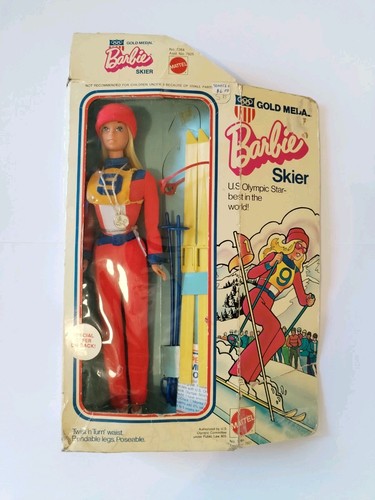 Rara barbie gold - barbie, skier