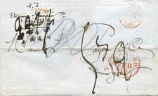 MTM008 - 1852 LETTERA TRANSATLANTICA USA ALLA FRANCIA piroscafo NIAGARA - RARA TARIFFA