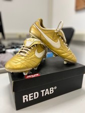 Nike Tiempo R10 Ronaldinho Gold SG, Oro, 42.5, Usate 5 volte