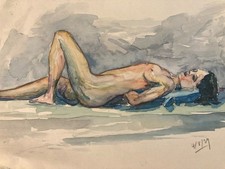 Bella Disegno Donna Nuda Arte