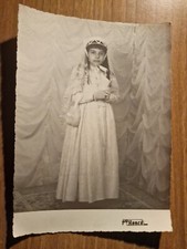 19901. Fotografia bambina Prima Comunione 1958 italia - 17, 5x12,5