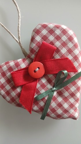 Cuore country chic rosso - cuore,