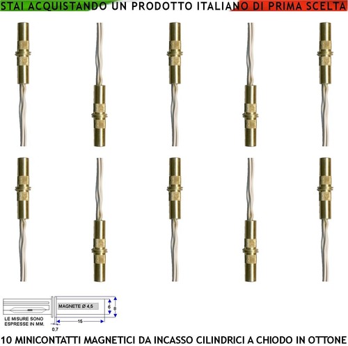 Mini contatti magnetici ottone - magnetici,