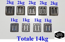 5 Piombi zavorra sub da 2kg + 4 Piombi zavorra sub da 1kg  - Totale 14kg