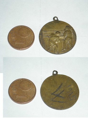 Vecchia medaglia pugilato - vecchia,