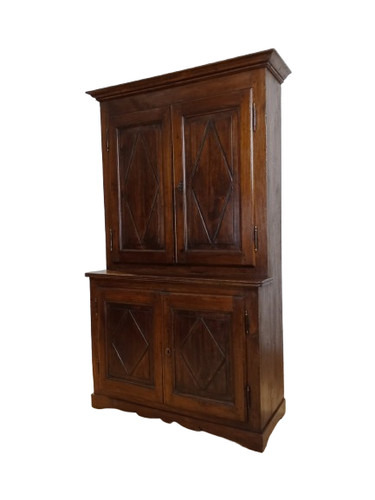 Credenza doppio corpo noce - doppio,