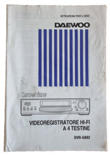 Manuale VCR DAEWOO DVR-G892 originale - Istruzioni Uso - manutenzione