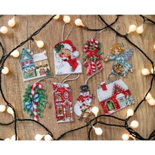 Letistitch Set punto croce "Christmas Toy Kit No. 2, Set di 8" Schemi di contegg