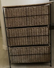 Cassettiera Struttura In Metallo E Cordoncino Erba