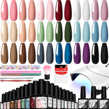Kit Semipermanente Unghie, 18 Coloris Kit Smalto Semipermanente Unghie Con U V L