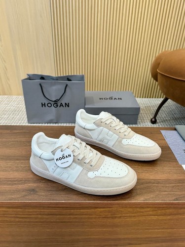 Hogan white and beige suede - and,