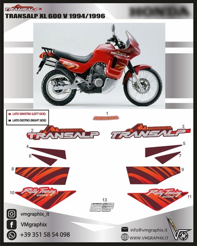 Adesivi transalp xl600v xl - adesivi,