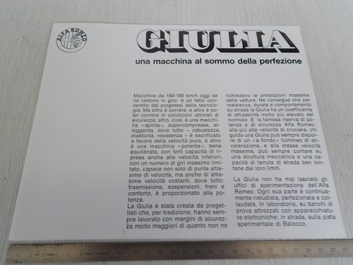 Rara brochure originale - rara, alfa