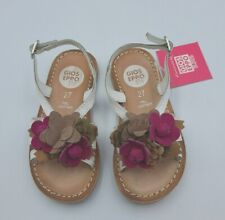 GIOSEPPO sandali bambina pelle bianco fiore punta aperta scarpe leggere assortite