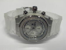 OROLOGIO 1.0CTW VERO DIAMANTE TRASPARENTE JELLY AQUA MASTER W#13 NUOVO E IMBALLATO