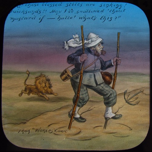 Glass magic lantern slide - magic,