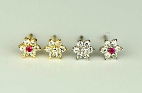 Borchia piercing naso - , fiore