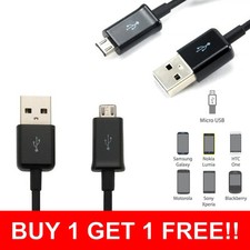 Cavo di ricarica da USB a Micro USB per LG G4 G3 G2 Nexus 5 4 Optimus 2X 4X Nero *