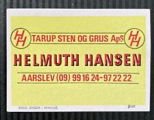 Helmuth Hansen Tarup Sten og Grus Aps - piccolo timbro poster originale danese