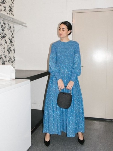 Abito ganni blu - abito, maxi